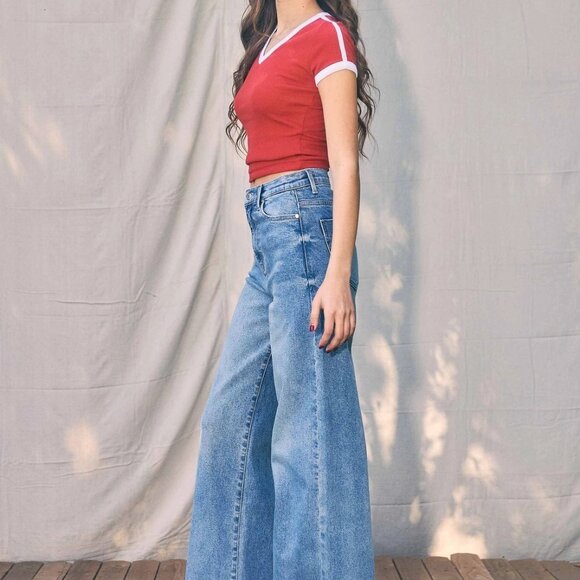Courtney High-Rise Essential Wide Leg Jeans | Women's Denim | Everyday Bottoms - Picture 9 of 10